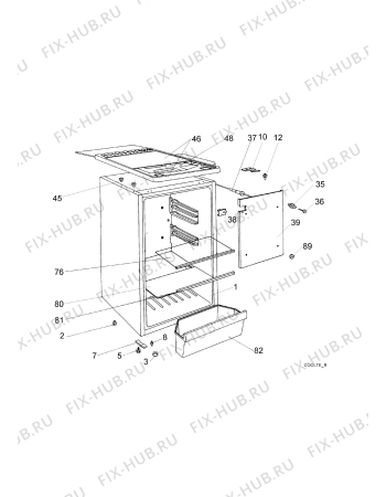 Взрыв-схема холодильника Zanussi Electrolux ZRT6647 - Схема узла Housing 001